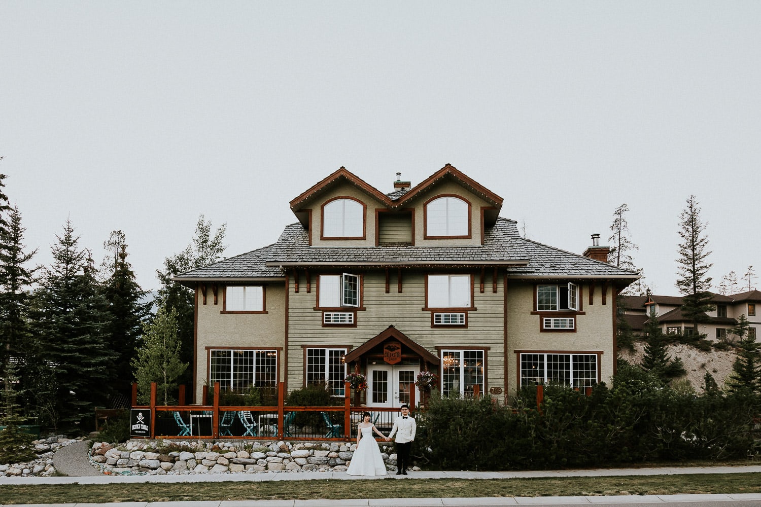 Intimate Creekside Villa Wedding in Canmore, Alberta sarah pukin photography - 1