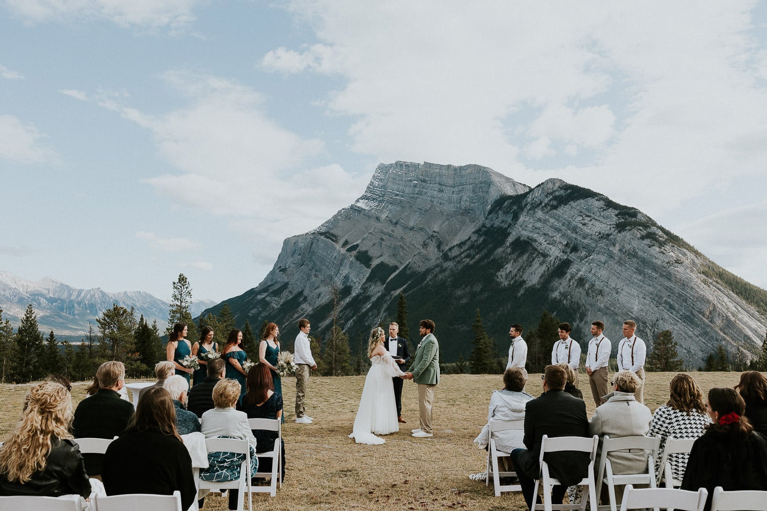 tunnel mountain wedding ceremony in Banff Alberta